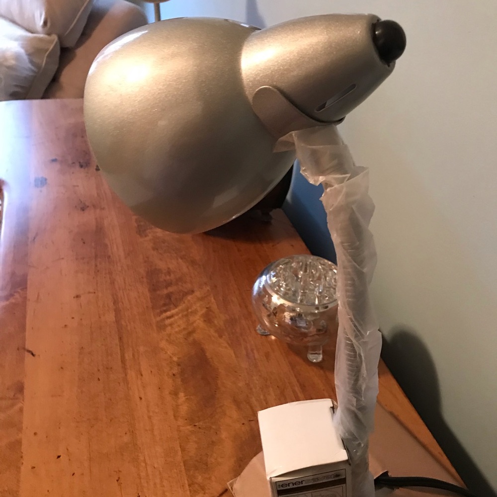 Silver Desk or Table Lamp